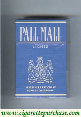 Pall Mall Lights blue cigarettes hard box